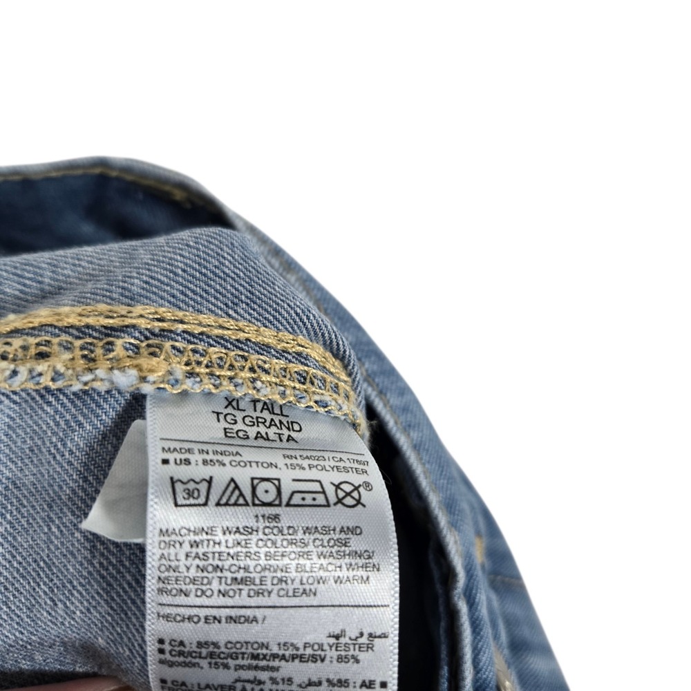 Old Navy OG Chino Blue Jeans Womens XL Tall High Rise Cropped Denim - Picture 7 of 9